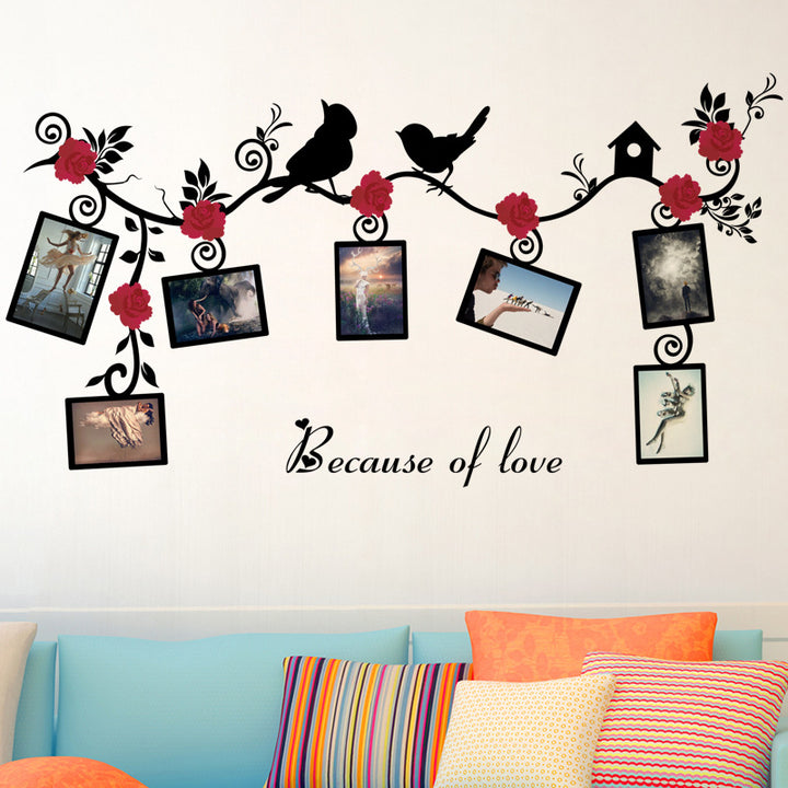 Personalized Romantic Photo Wall With Removable Wall Stickers