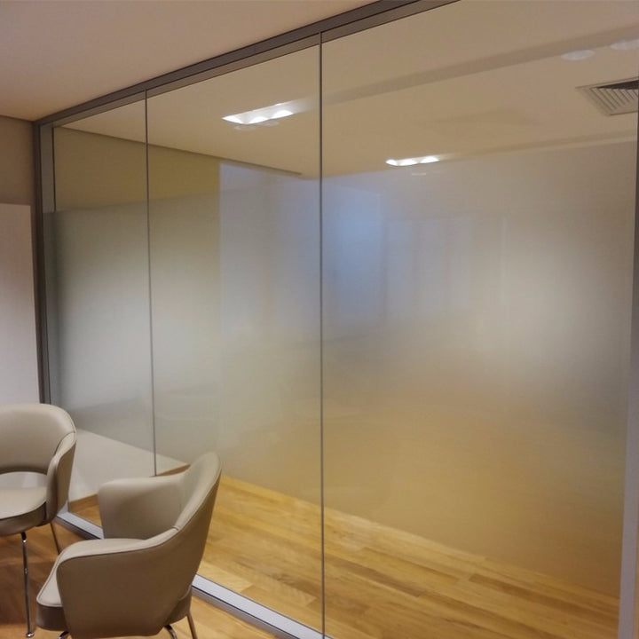 Opaque film brings privacy to the glass